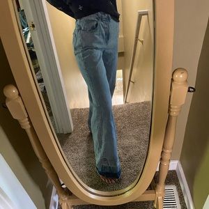 J Brand Flare jeans tie die ends